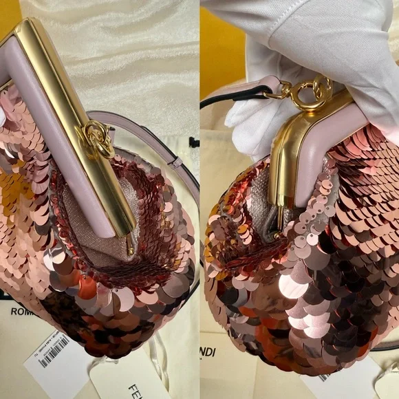 •••SOLD•••New Fendi First Shoulder Sequin Bag in Pink - Picture 15 of 15